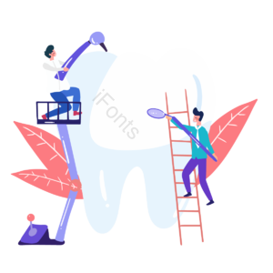 红色 卡通 器械 粉色 白色 医生 治疗 dental