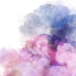 蓝紫 卡通 烟雾 风格 缭绕 梦幻 漂浮 手绘