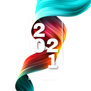 线条 抽象 炫彩 矩形边框 2021 立体感 层次 动感