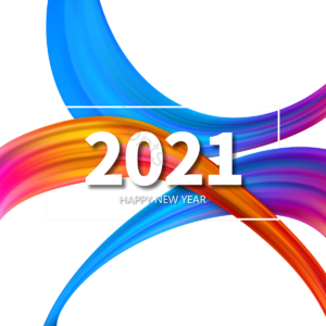 矩形边框 立体感 年份 渐变 炫彩 抽象 线条 2021