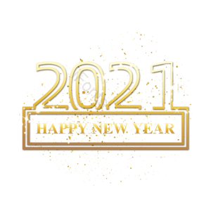 渐变 洒金 年份 矩形边框 线段 金粉 新年快乐 简约
