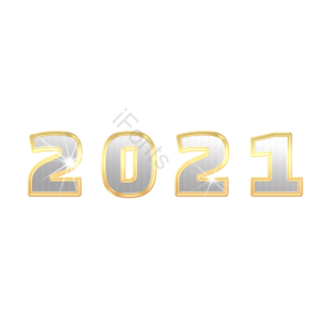 2021 新年 字体 创意 金色 质感 闪光 元旦节