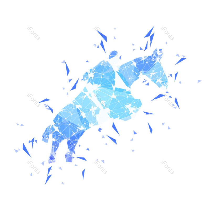 科技图片,比赛元素,跳跃PNG,蓝色免抠素材