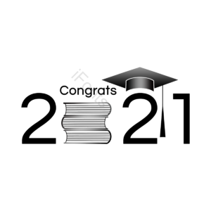 2021 毕业 艺术字 学士帽 大学 知识 创意 书本