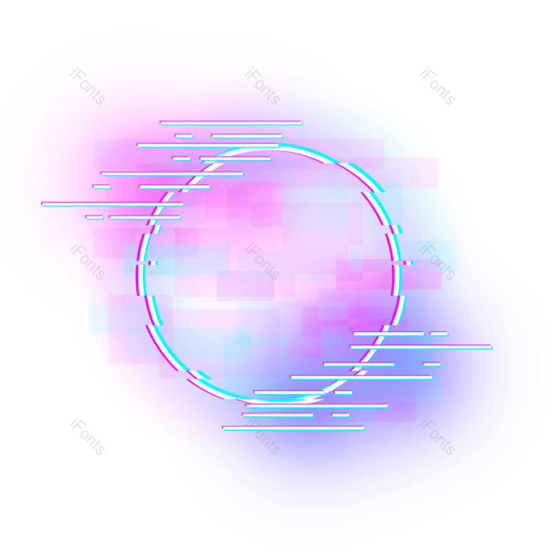 霓虹灯边框图片,蓝色元素,紫色PNG,红色免抠素材