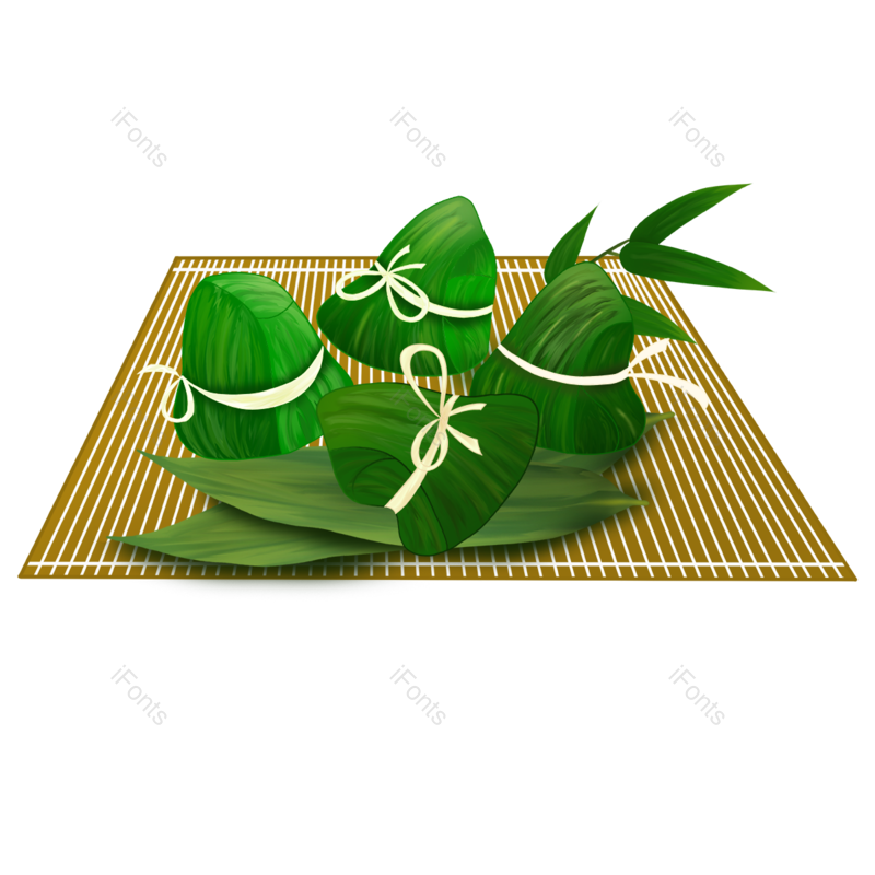 节日图片,竹子元素,端午节PNG,粽叶免抠素材