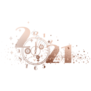 2021 新年 钟表 金色 创意 破碎 复古 碎片