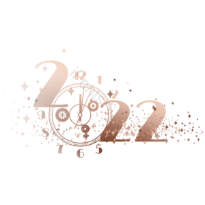 2022 钟表 新年 跨年 创意 碎片 金色 复古