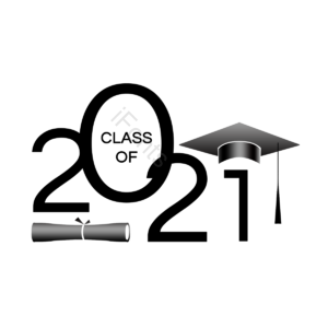 2021 毕业 艺术字 学士帽 大学 知识 创意 黑色