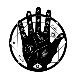 算命 掌心 手掌 手相 星星 十二星座 手绘 创意