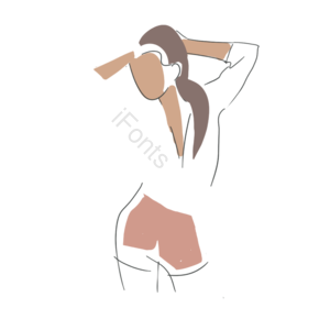 线描插画 短裤 白色上衣 裙子 女生 姑娘 扁平化人物 白领