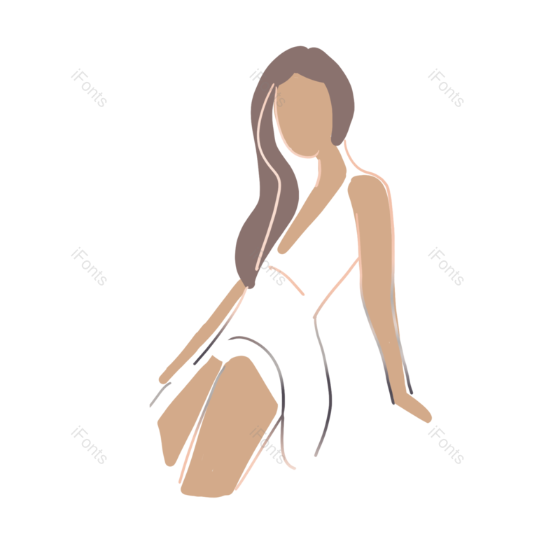 女人图片,扁平人物元素,可爱PNG,免抠素材
