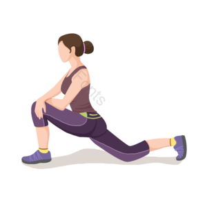卡通 女性人物 健身 女性 运动 健身房 插画 蓝色哑铃