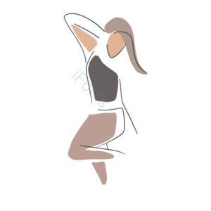 线描女人 长发女孩 美丽 可爱 裙子 女生 姑娘 扁平化人物
