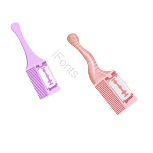 剃毛刀 卡通 手绘 化妆用具 插画 设计元素 创意设计 女士