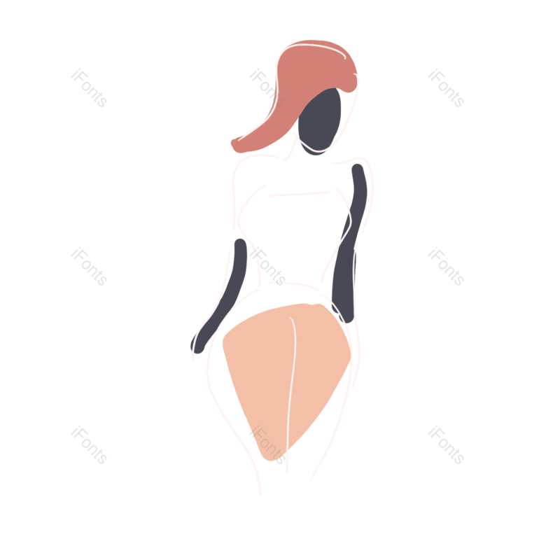 卡通图片,插画元素,人物PNG,裙子免抠素材