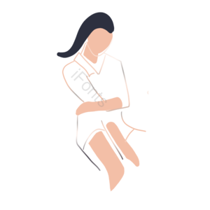女人 长发女孩 美丽 可爱 裙子 女生 姑娘 扁平化人物
