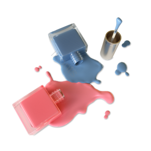 指甲油 马卡龙色 玻璃瓶 粉色 蓝色 3d 立体 包装