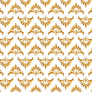 泰国 平铺 巴洛克 thai pattern 印花 金色