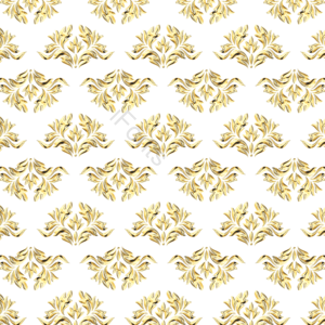 巴洛克 thai pattern 泰国 金色 平铺 印花