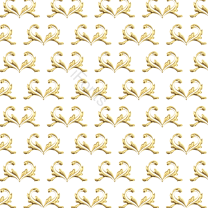 泰国 巴洛克 thai pattern 印花 平铺 金色