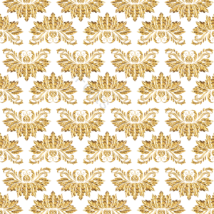 金色 平铺 泰国 thai pattern 巴洛克 印花 模式