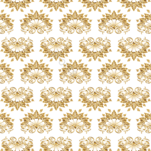 金色 平铺 泰国 巴洛克 thai pattern 花纹 印花