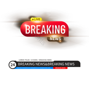 突发性新闻 光效 元素  新闻频道 直播新闻