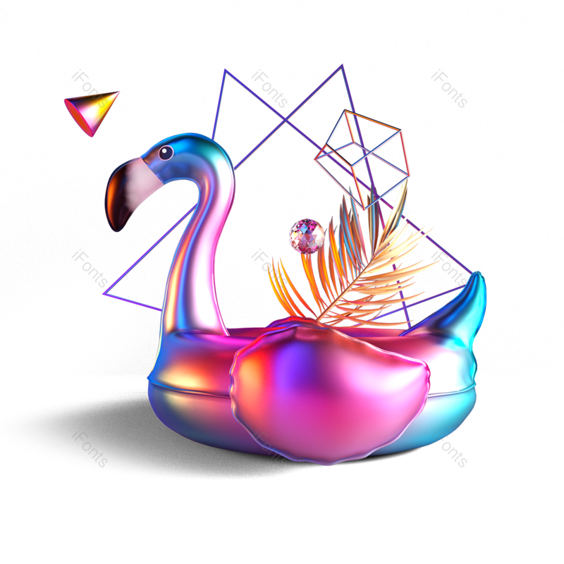 立体图片,金属质感元素,蓝色PNG,紫色免抠素材
