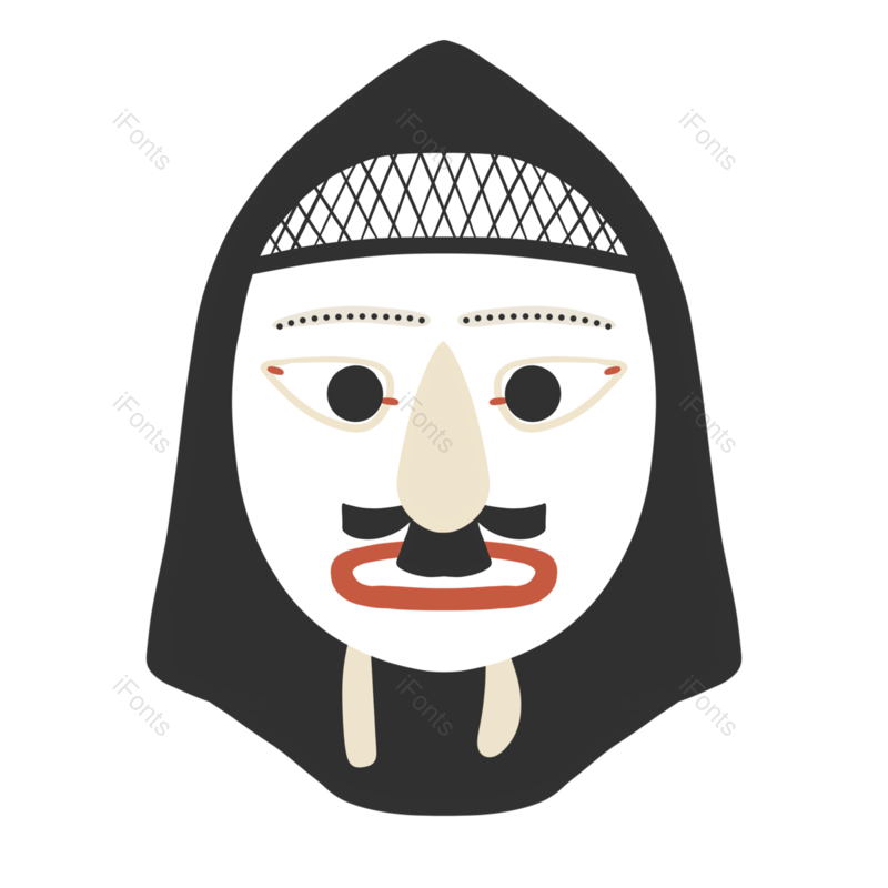 节日图片,卡通元素,简约PNG,面具免抠素材
