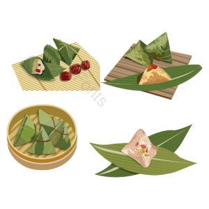端午节 粽子 卡通风格 餐饮 促销 绿色