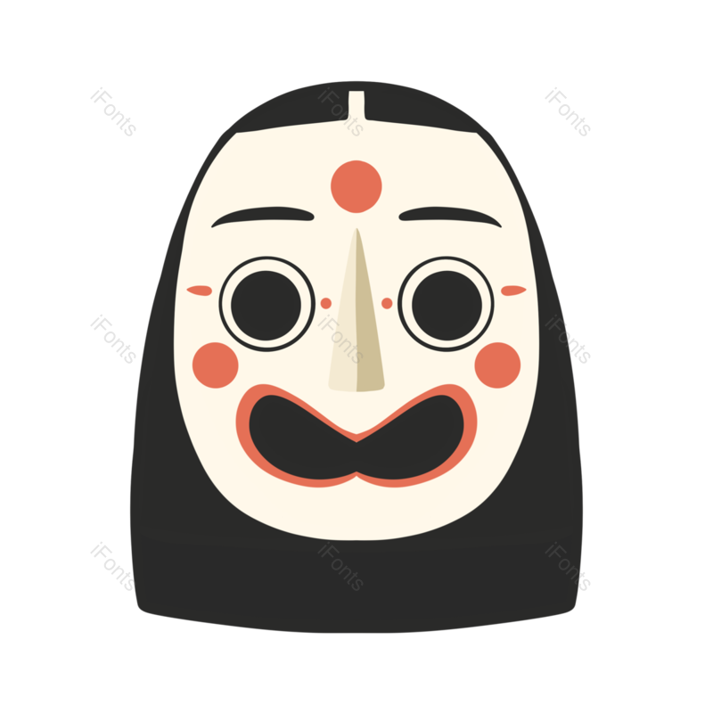 节日图片,卡通元素,传统PNG,面具免抠素材