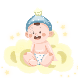 婴儿 帽子 纸尿裤 云朵 星星 黄色 简约 可爱