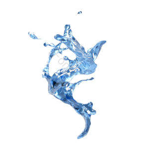 水 水花 飞溅 3d 立体 蓝色 扭曲 液体