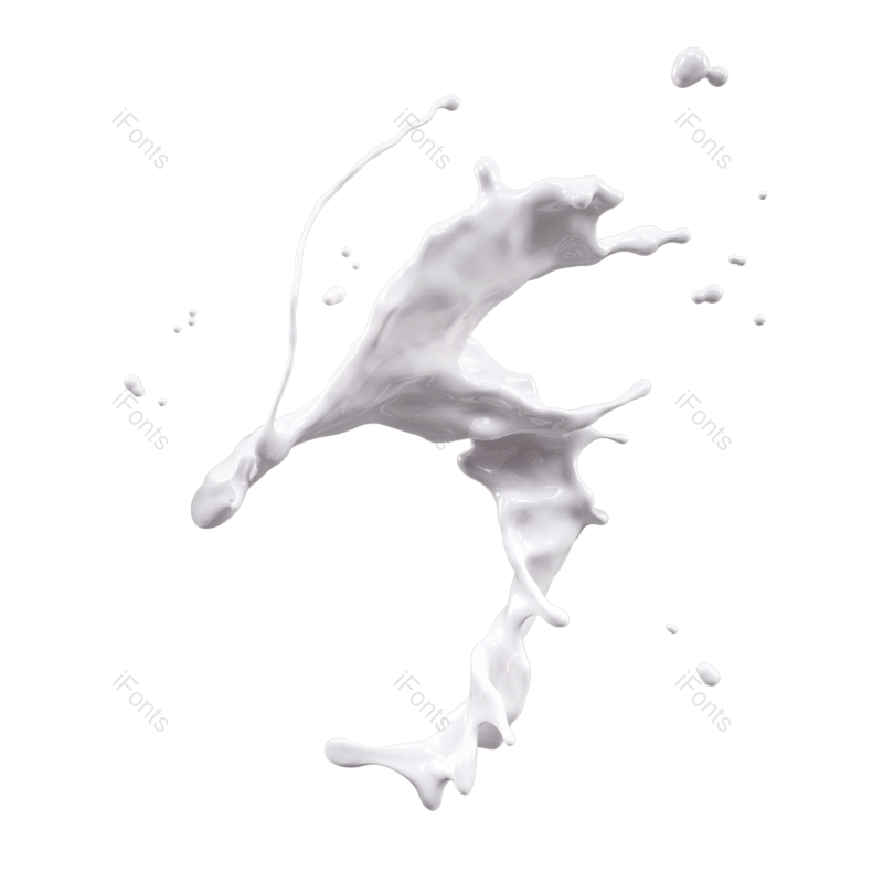 立体图片,水花元素,牛奶PNG,液体免抠素材
