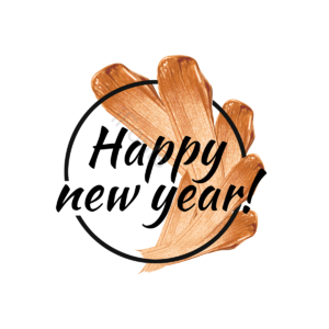 层次感 渐变 涂抹 边框 圆 简约 彩妆笔刷 新年快乐