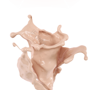 奶茶 肉色 粉底液 飞溅 3d 立体 液体 流体