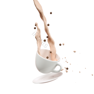 奶茶 肉色 珍珠奶茶 杯子 白色 倾倒 3d 飞溅