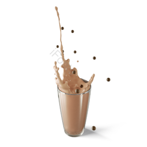肉色 奶茶 玻璃杯 玻璃质感 珍珠奶茶 棕色 3d 立体