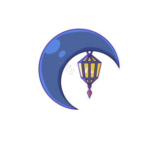 手绘 卡通 魔法器具 金属 吊坠 魔法 吊灯 蓝色