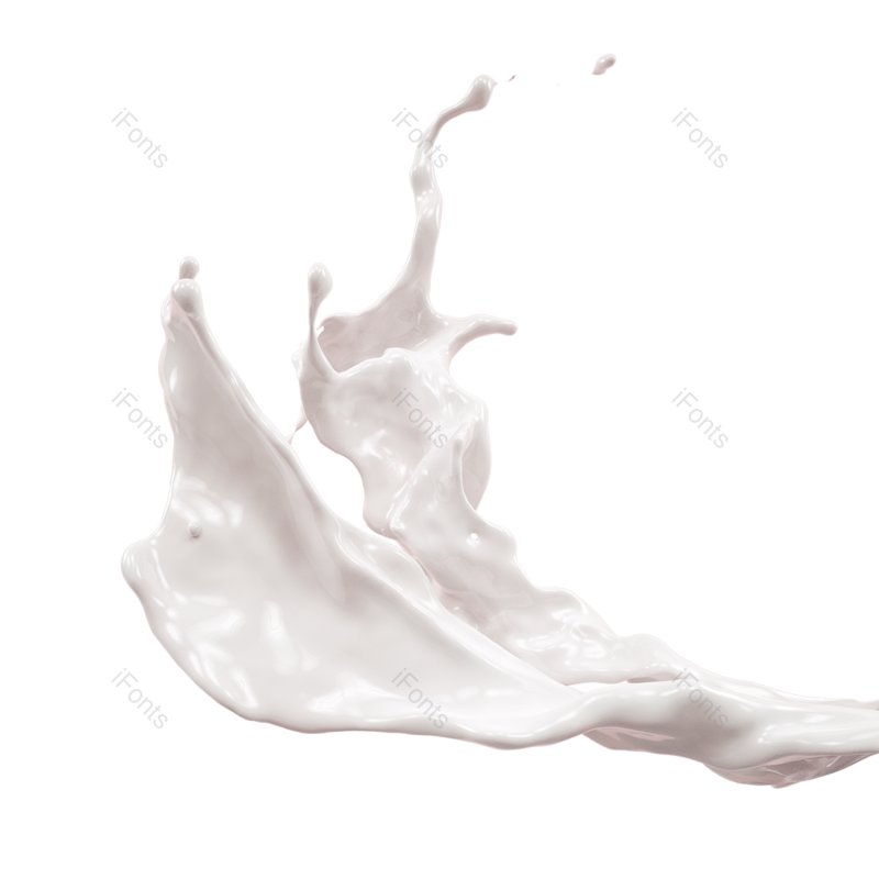 立体图片,牛奶元素,液体PNG,白色免抠素材