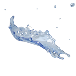 水花 水 蓝色 液体 飞溅 流体 3d 立体