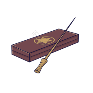 手绘 卡通 魔法器具 金属 吊坠 魔法 五角星法阵 木盒