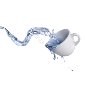杯子 蓝色 水花 液体 流体 水珠 立体 3d