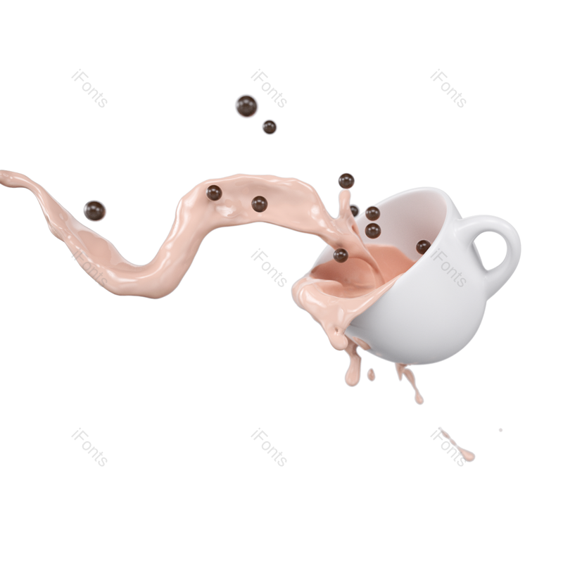立体图片,飞溅元素,白色PNG,饮品免抠素材