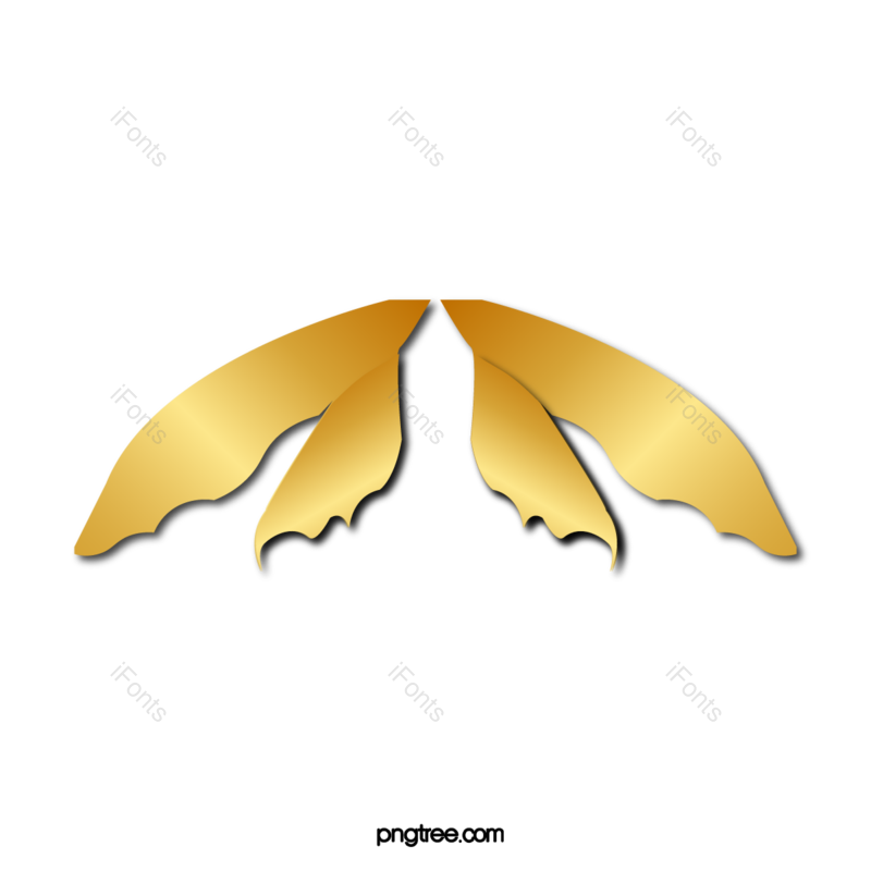 天使翅膀图片,金属元素,金色金属PNG,翅膀免抠素材