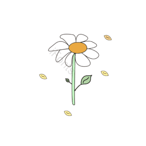 手绘 卡通 花 太阳花 黄色 小清新 可爱 太阳