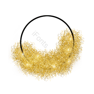 金粉 圆形 闪耀 glitter 渐变 金色点点 金光闪闪 边框