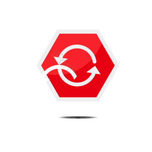 标志 循坏 红色 六边形 圆形 图标