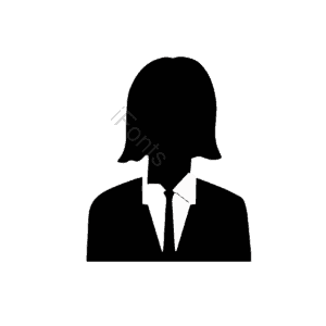 黑色 短发 女孩 头像 白领 领带 西装 衬衫